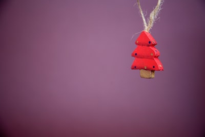 挂红木制圣诞树
